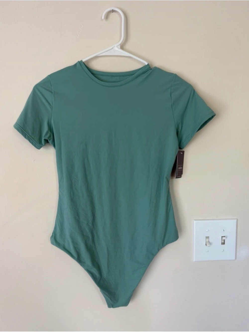 Auden Short Sleeve Bodysuit in Sage Green